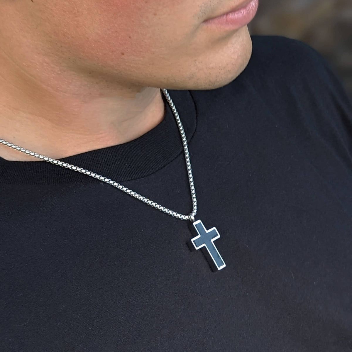 Mens Cremation Cross Necklace Lovable Keepsake Gifts
