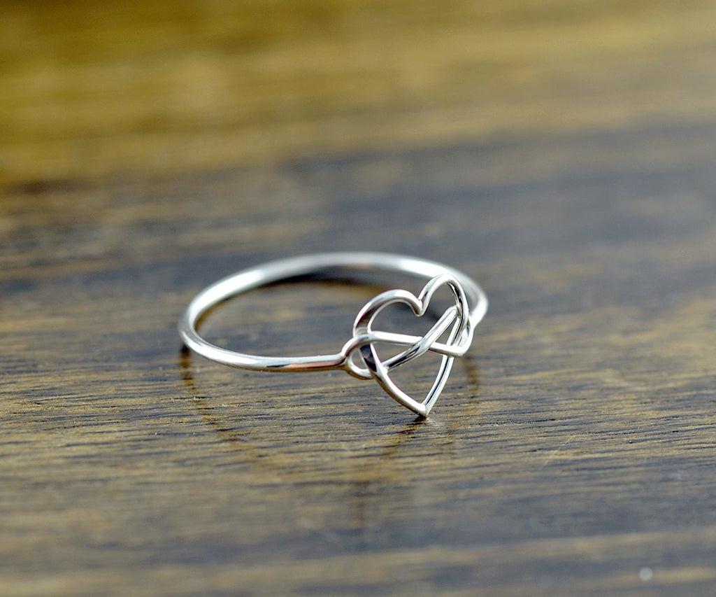Silver Infinity Heart Ring.