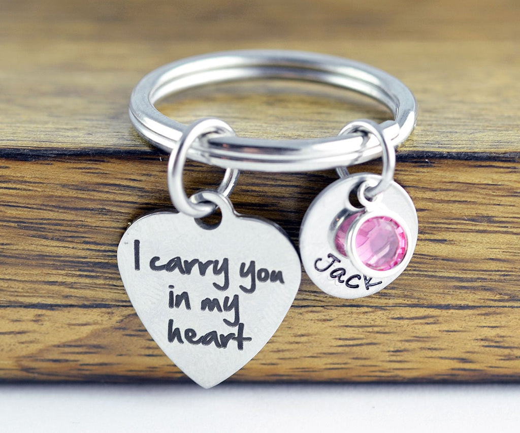 I Carry You In My Heart Keychain.