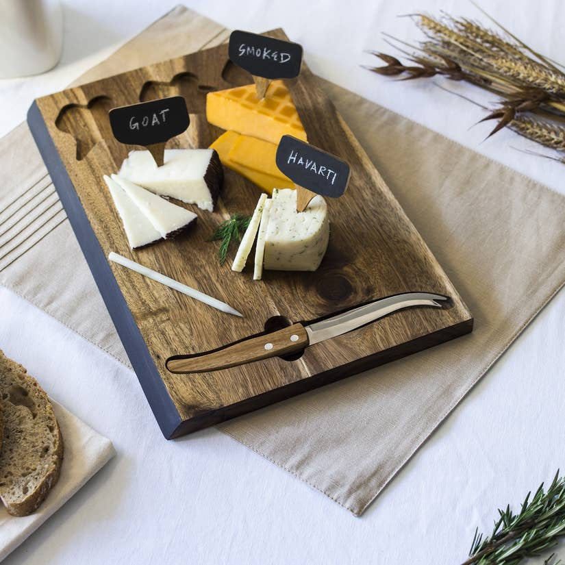 Personalized Cheese Board & Tools Set.