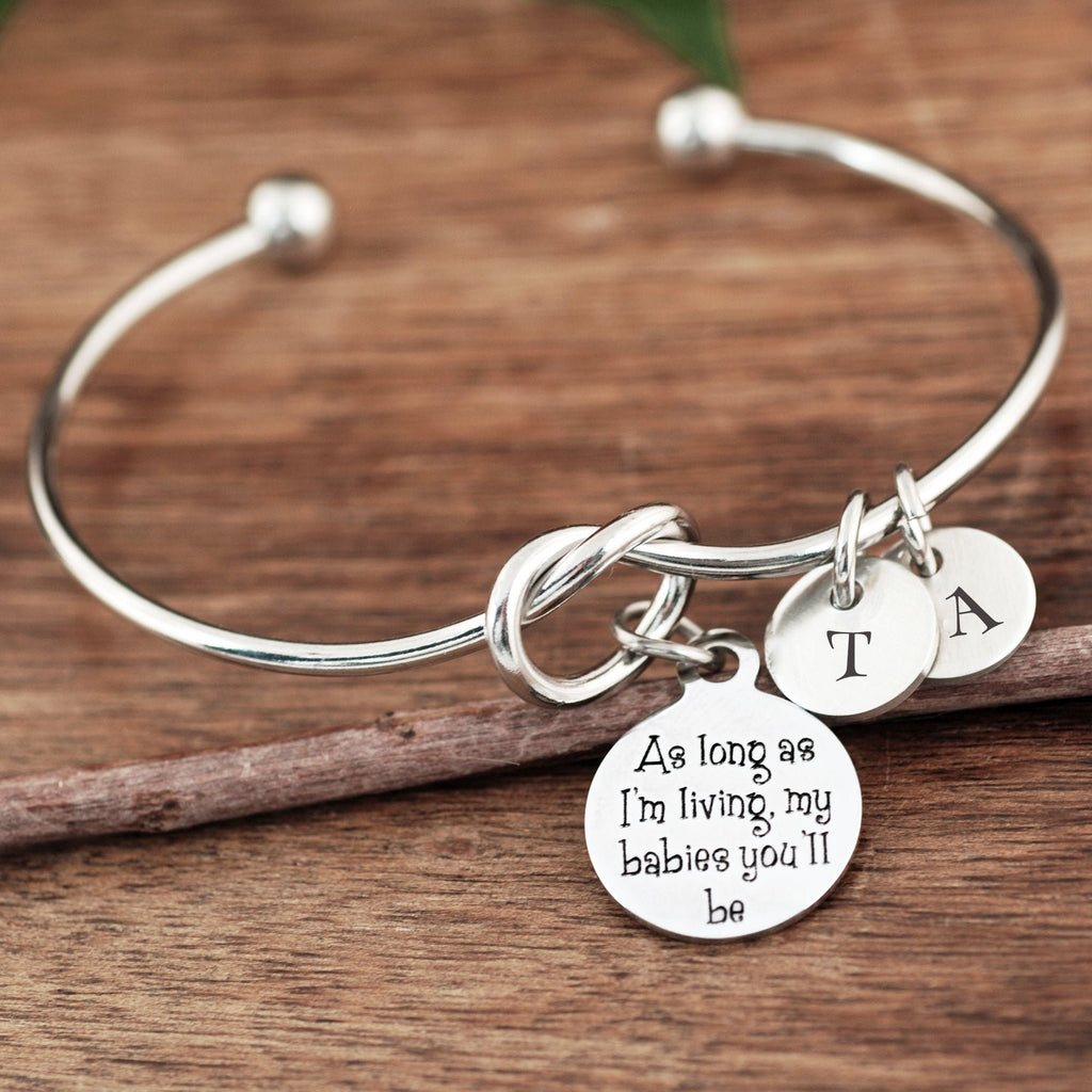 As long as I'm living my Baby you'll be Knot Bracelet.