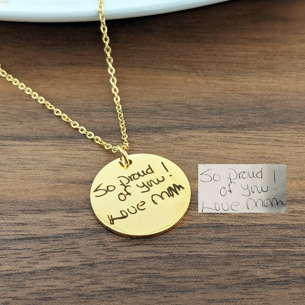 Personalized Signature Gold Necklace.