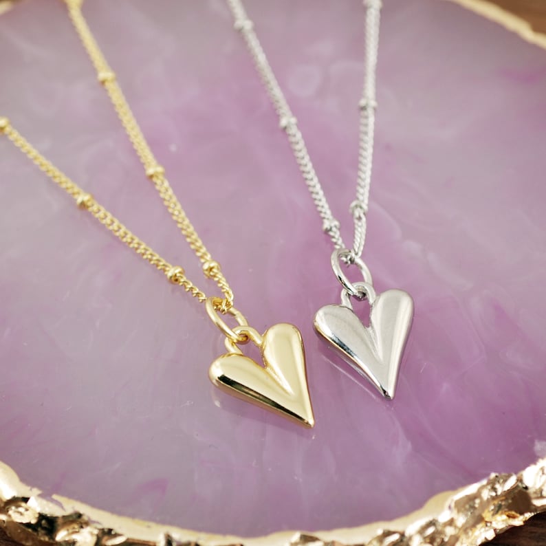 Puffed Heart Necklace.