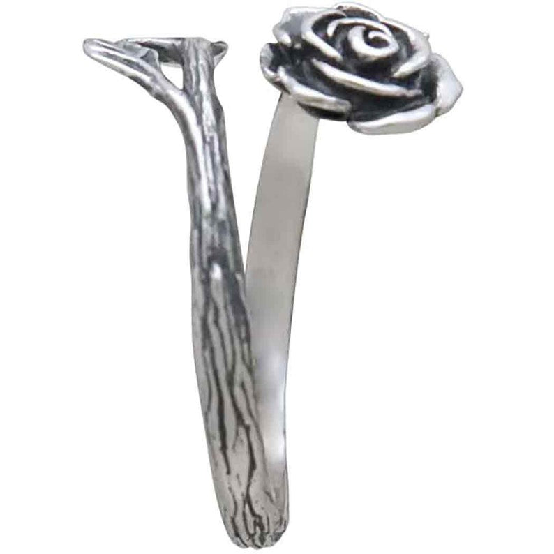 Sterling Silver Rose Flower Ring.