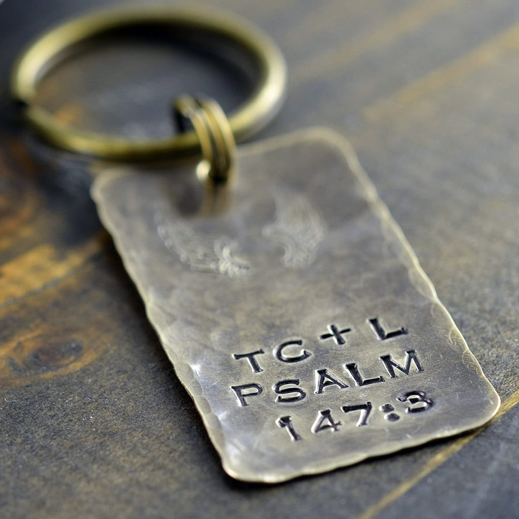 Personalized  Vintage Memorial Keychain.