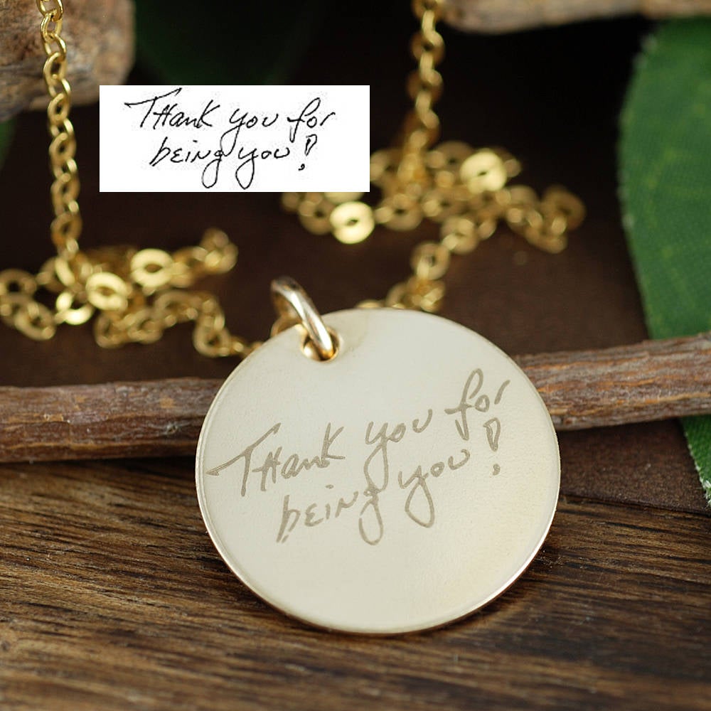 Personalized Signature Gold Necklace.