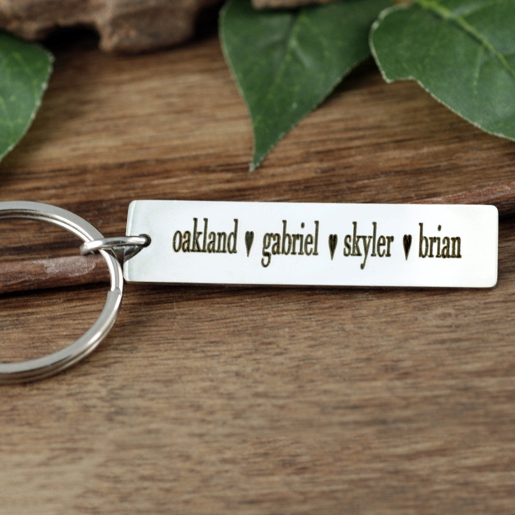 Engraved Name Keychain for Mom.