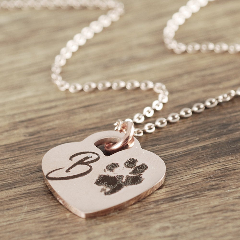 Actual Dog Paw Personalized Necklace.