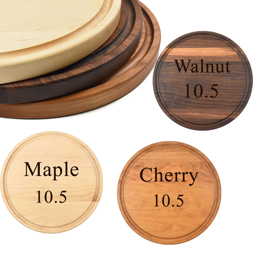 Personalized Engraved Round Cutting Board.