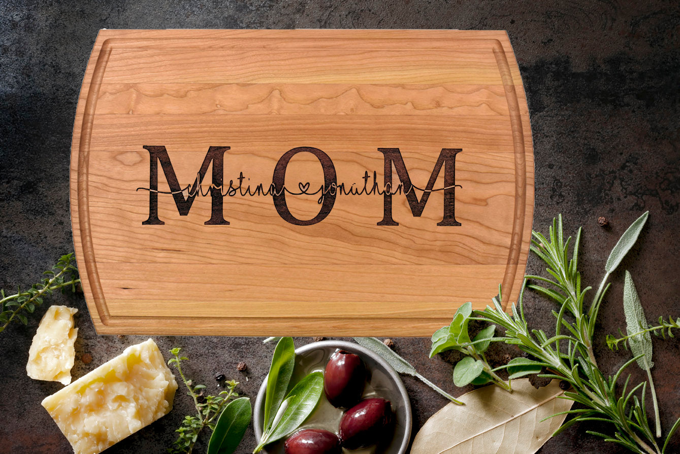 Mom Monogram Cutting Board 