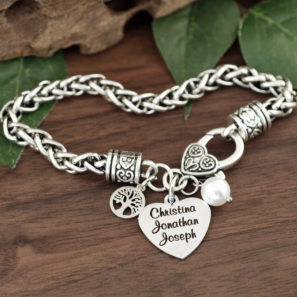 Personalized Antique Bracelet with Names.