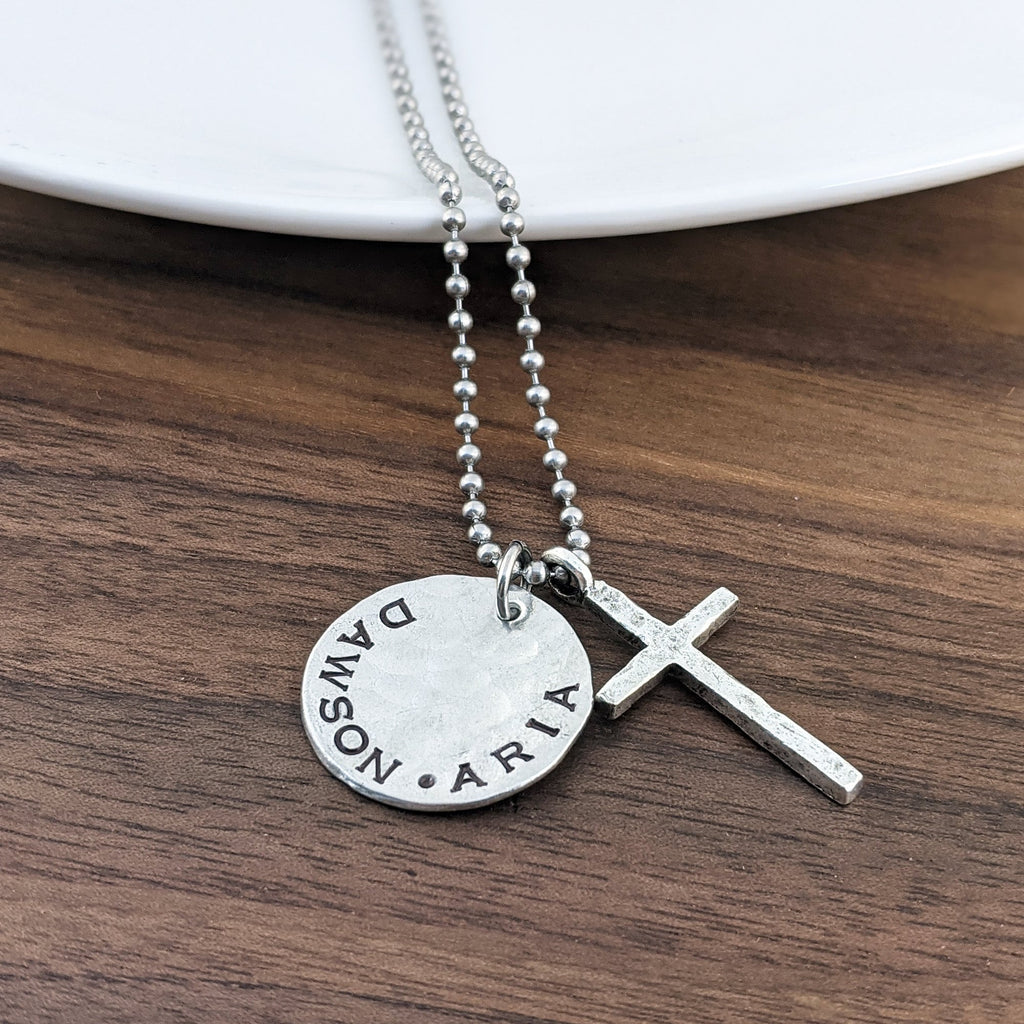 Personalized Silver Mens Name Necklace.