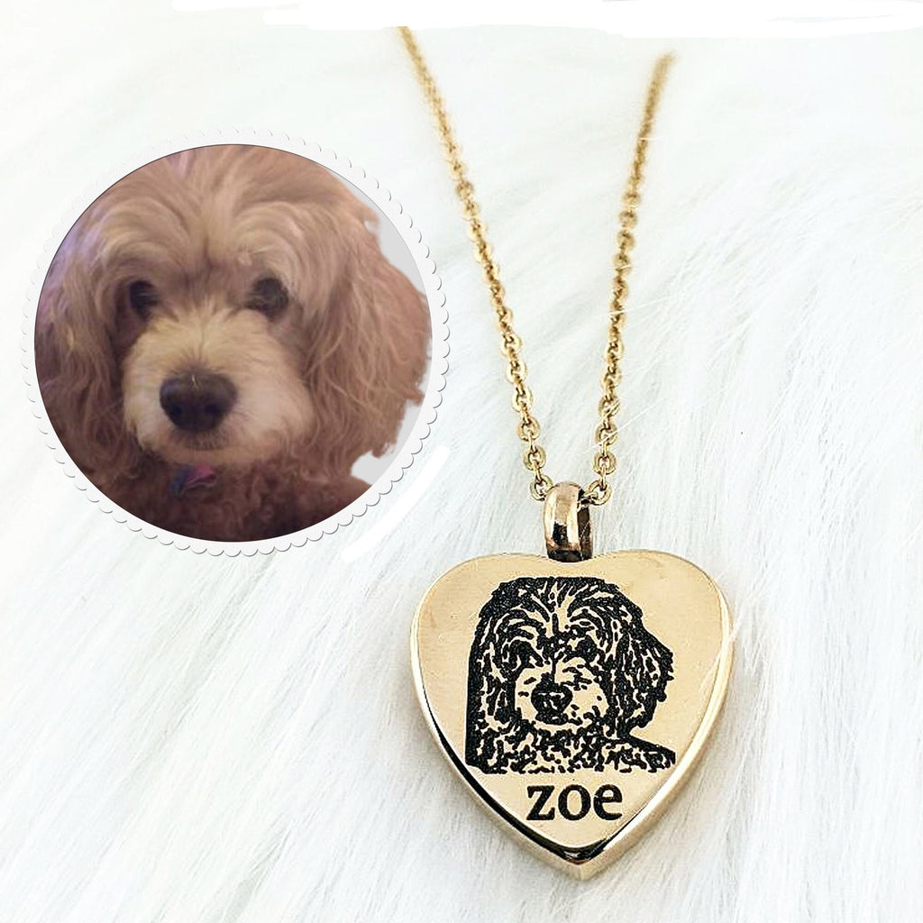 Cremation Pet Memorial Necklace for Ashes.