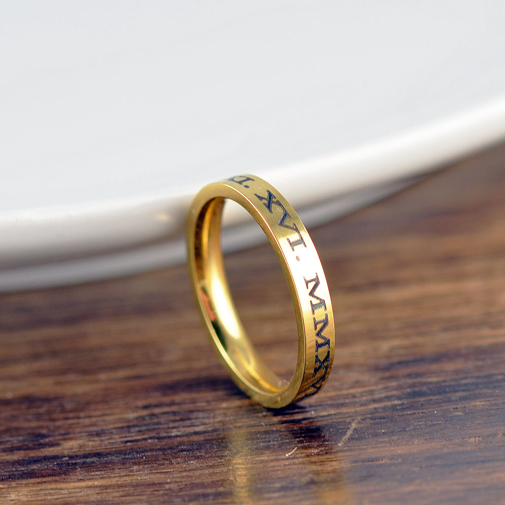 Personalized Stacking Rings.