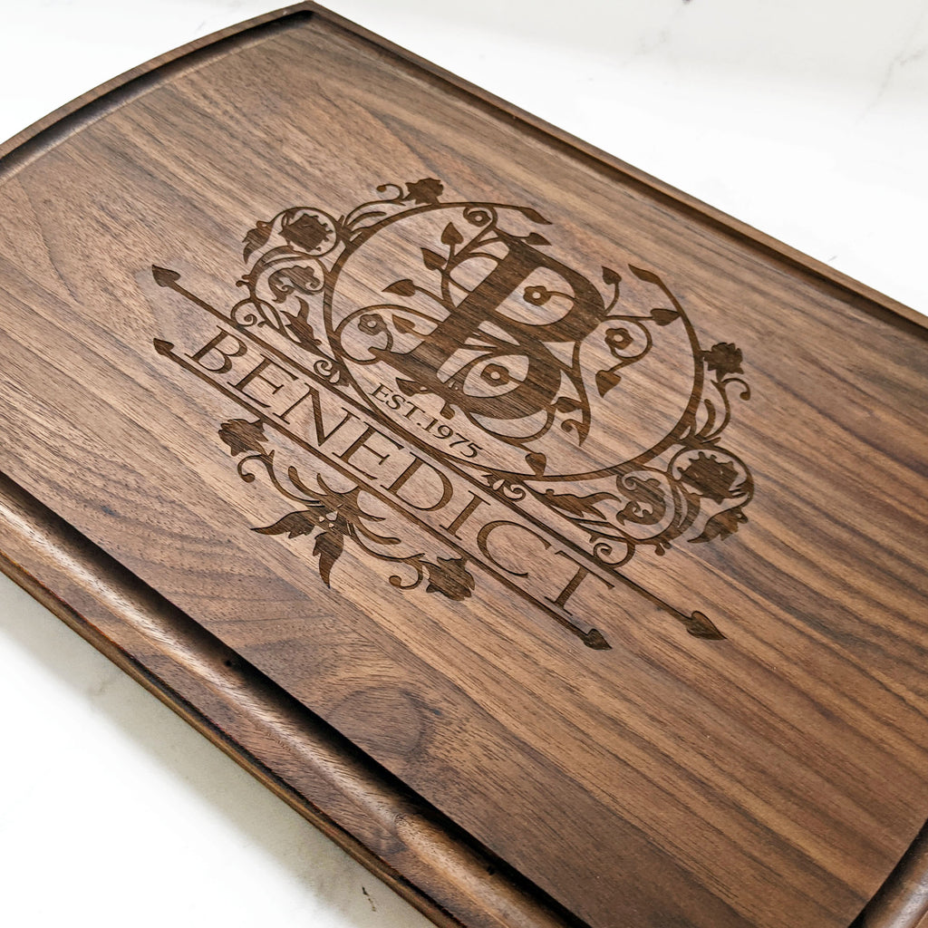 Family Engraved Personalized Cutting Board.